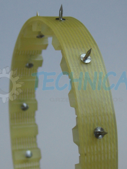 Pas zębaty PU ze szpilkami stalowymi FDA, Fish Belt with Nails 3