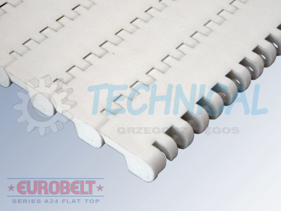 Taśmy modularne, Eurobelt  A24 Flat Top powierzchnia gładka 