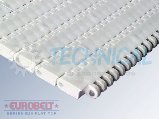 Taśmy modularne, Eurobelt E 20 Flat Top gładka powierzchnia