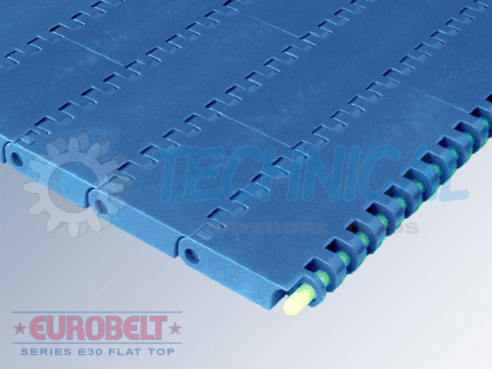 Taśmy modułowe, Eurobelt  E30 Flat Top gładka powierzchnia 
