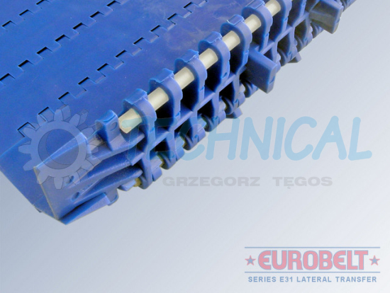 Taśmy modularne EUROBELT E31, Lateral transfer