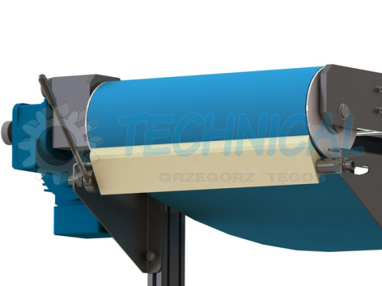 Transporter ze skrobakiem taśmy