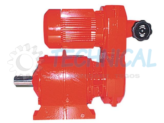 Motowariator pasowy z reduktorem walcowym i silnikiem