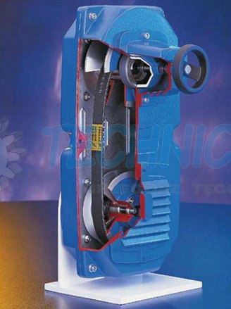 Przekładnia pasowa wariatorowa w obudowie z pokrętłem regulacyjnym, produkt niemiecki Berges