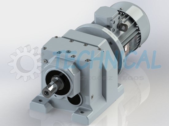 Motoreduktor walcowy CRM Cidepa mocowany za łapy 