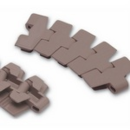 Łańcuch płytkowy z tworzywa na zakręty i do pracy prosto