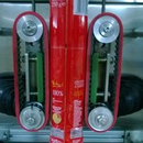 Paski zębate z czerwoną gumą do ciągnięcia folii 